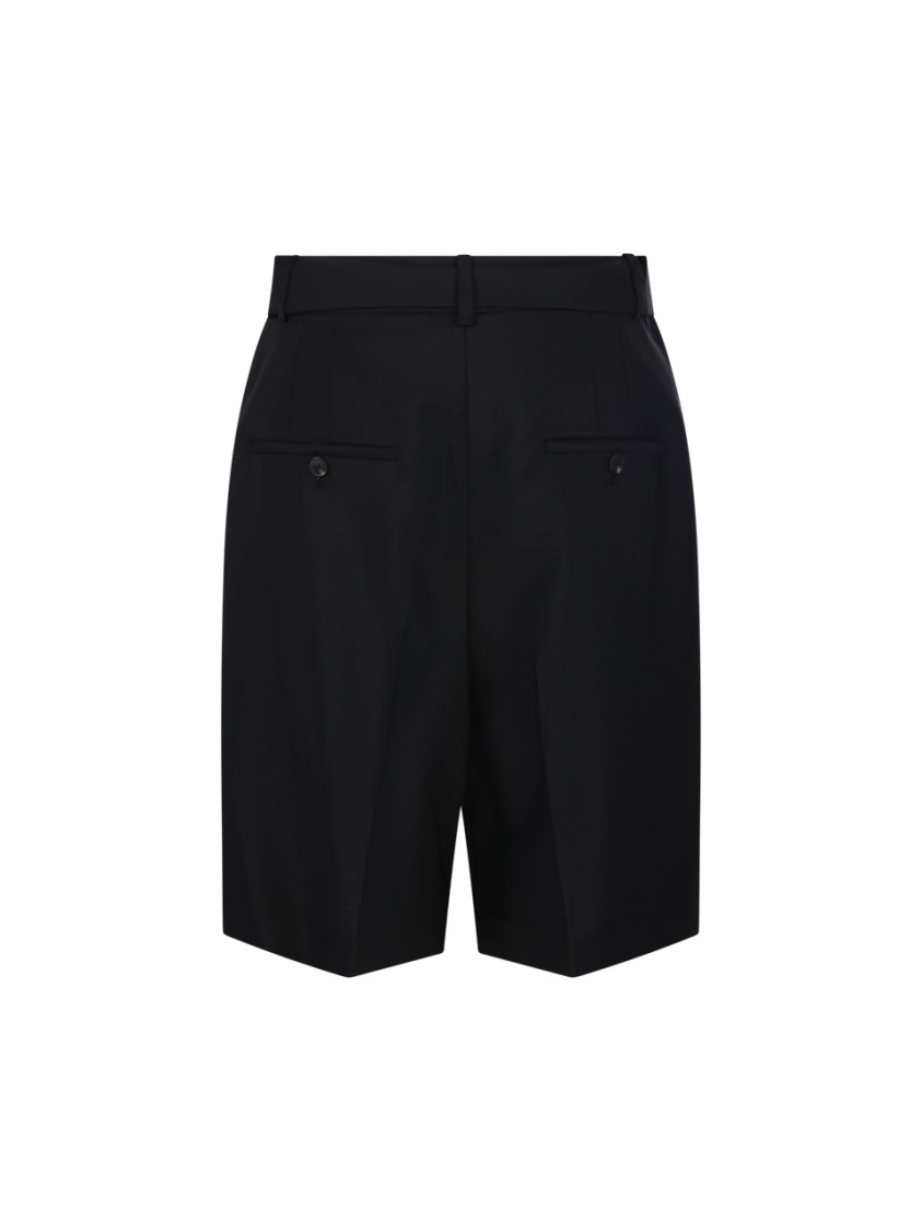 Shop Rohe Róhe Tailored Shorts With Belt In Black