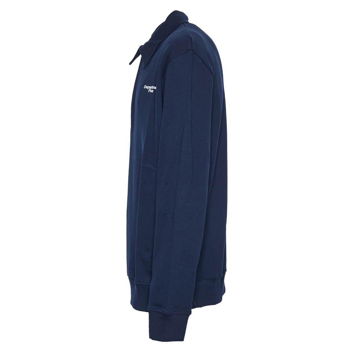 Department Five Polo Collar Pullover With Half-zip Closure In Blue