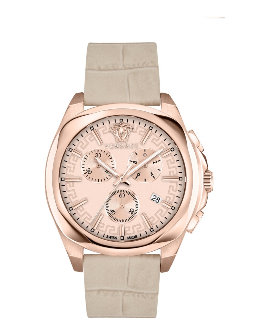 Versace Medusa Chrono Leather Watch