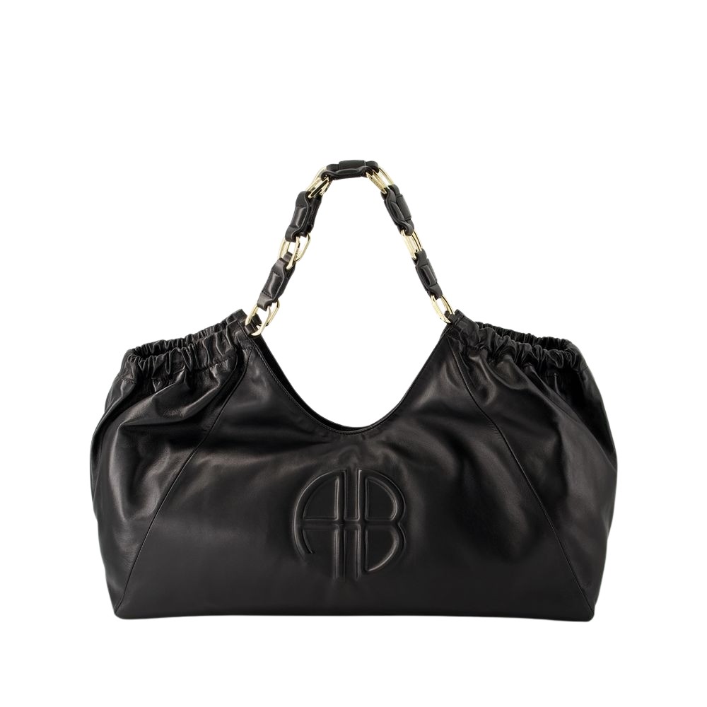 Anine Bing Womens Kate Leather Tote Bag Black