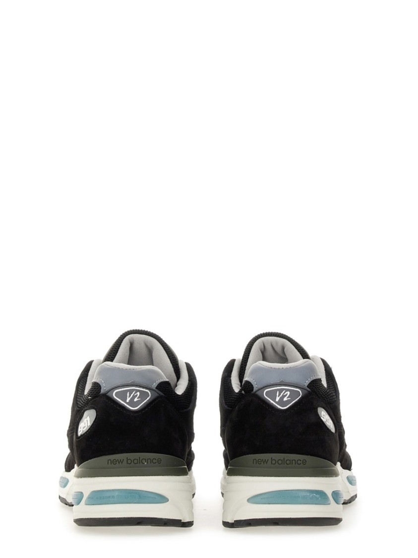 New Balance Mesh And Suede Sneakers With Reflective Accents In Black