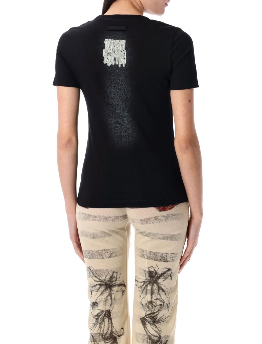 Shop Jean Paul Gaultier Graphic Print Cotton Blend T-shirt In Black