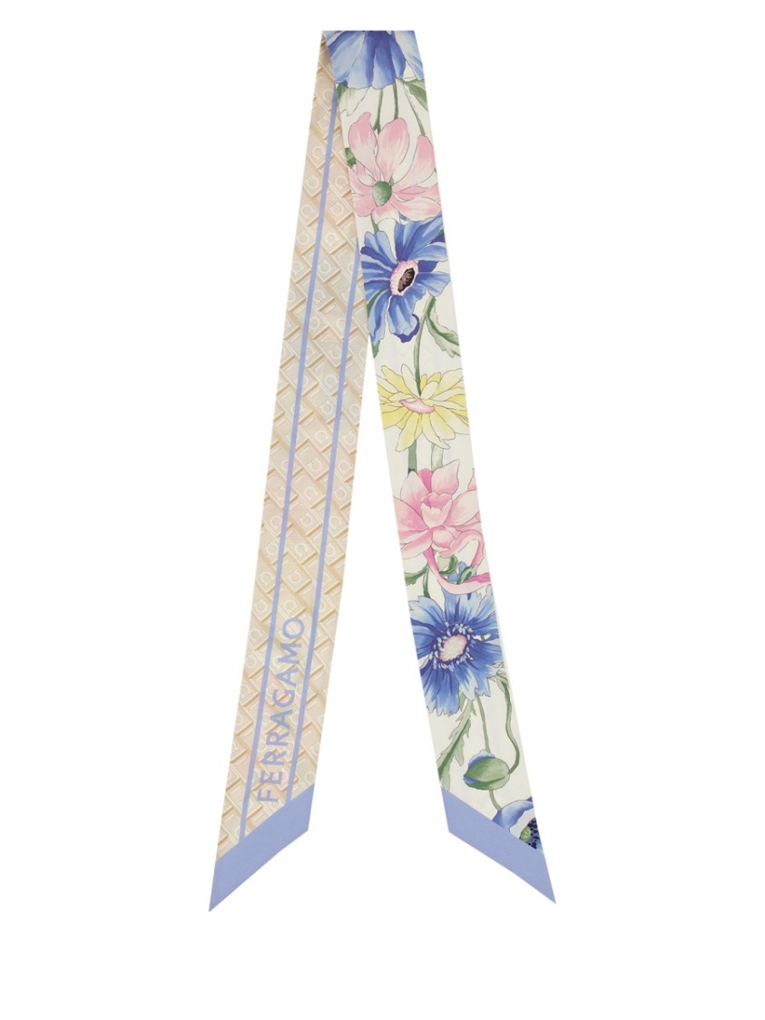 Ferragamo Women Bandeau With Bouquet Print In Multicolor
