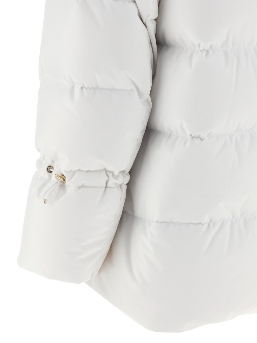 Moorer Puffer Jacket With Elegant Hood And Premium Insulation In White