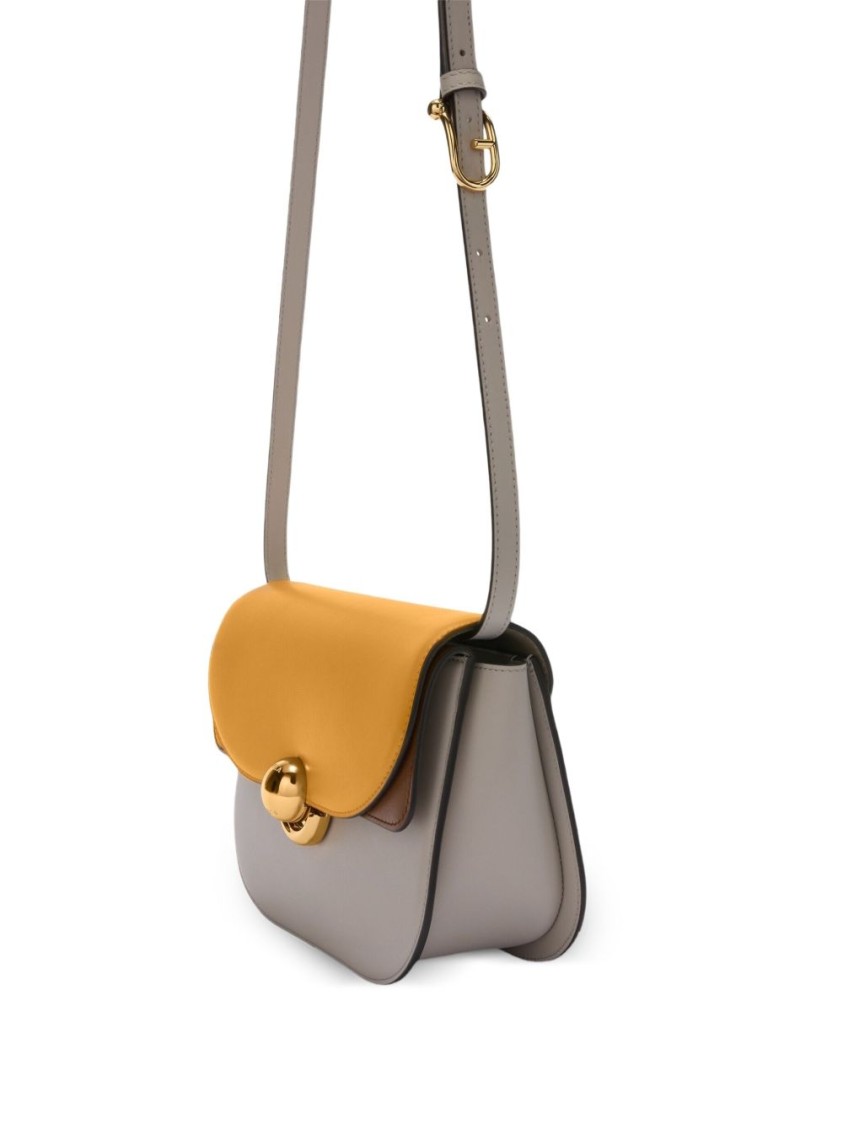 Furla Half-moon Shoulder Bag With Gold-tone Clasp In Multi