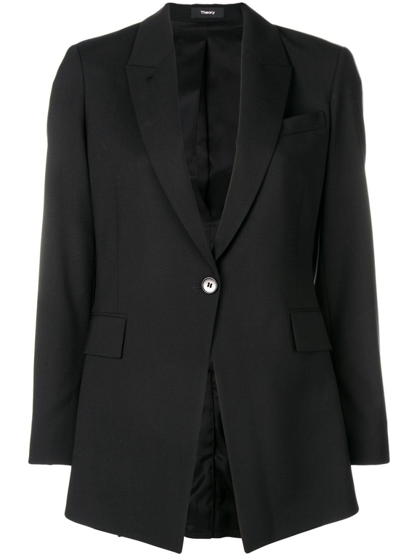Shop Theory Black Wool Blend Blazer