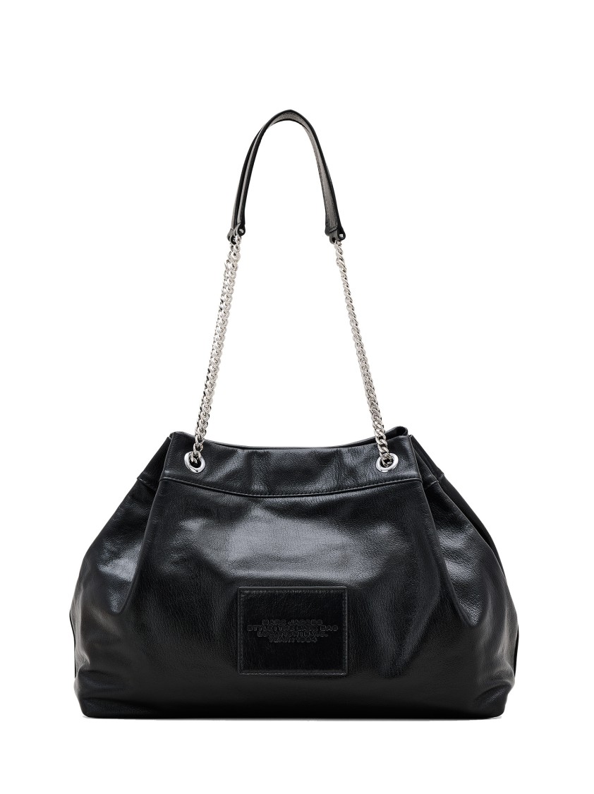 Marc Jacobs Structured Black Shoulder Bag With Drawstring Closure
