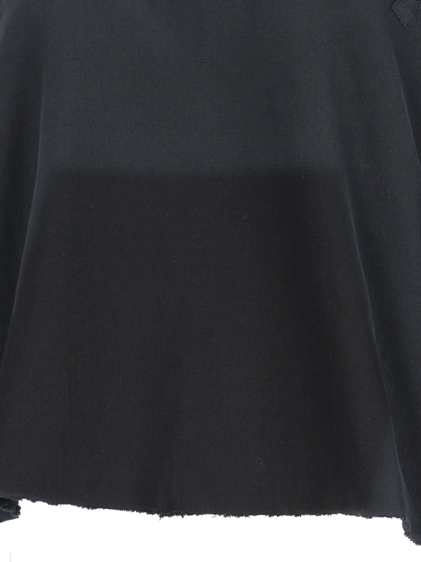 Maison Margiela Embroidered Logo Jersey Cropped Hoodie