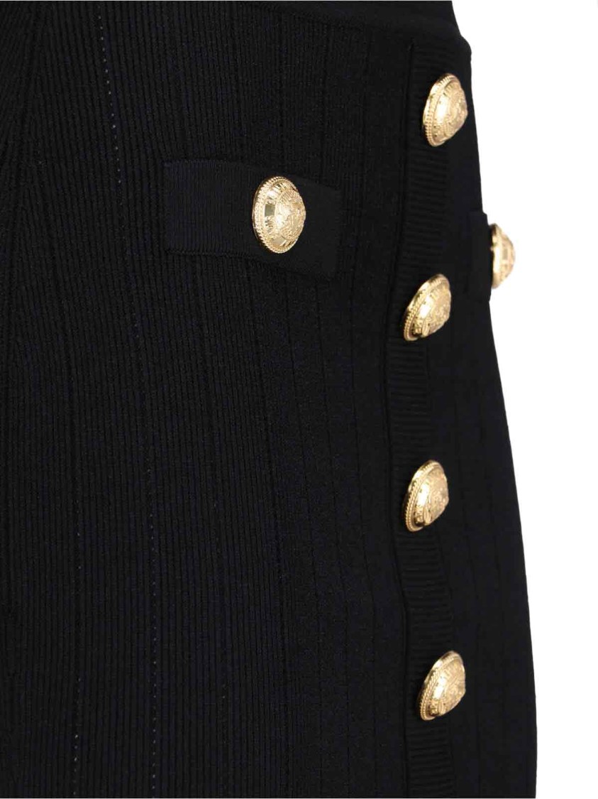 Shop Balmain Mini Knit Skirt – Black