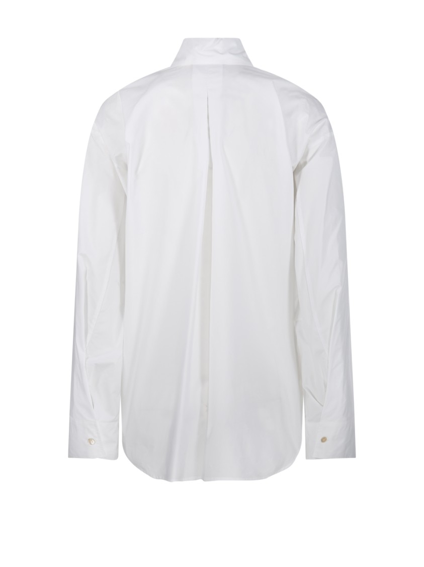 Forte Forte Floral Embroidered Cotton Shirt With Relaxed Fit In White