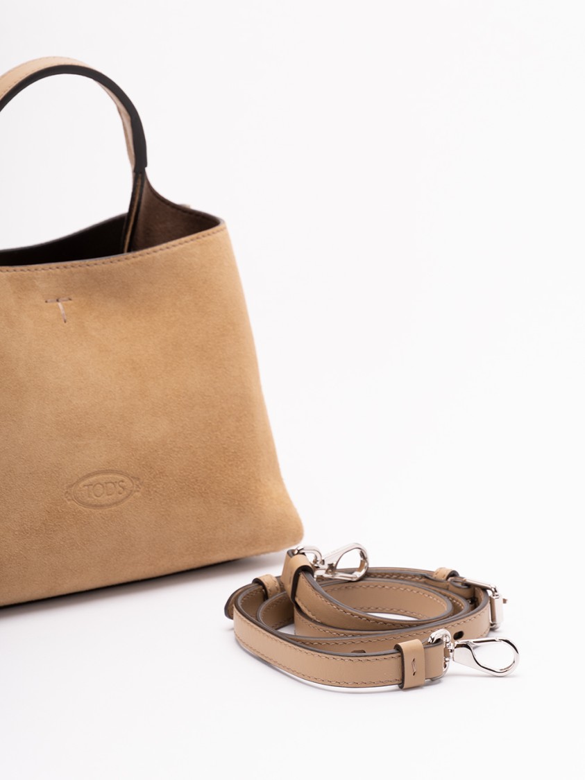 Tod's Micro Bag In Leather In Neutral