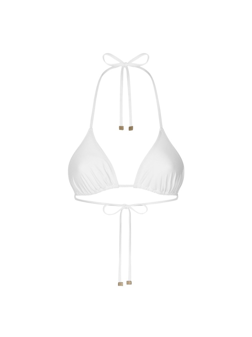Dolce & Gabbana Leopard-print Padded Triangle Bikini Top In White