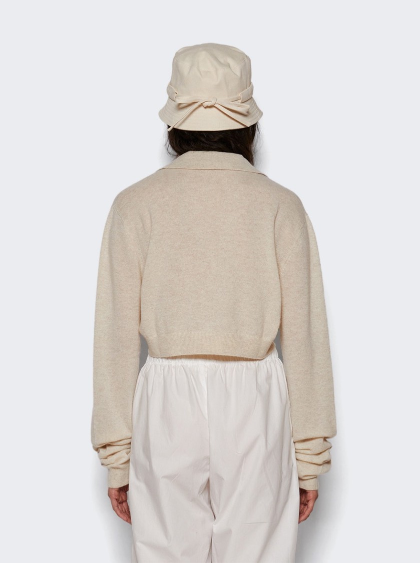 Éterne Eterne Stevie Cashmere Cropped Sweater Oatmeal