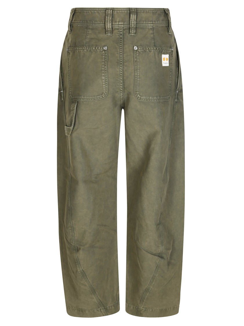 Jw Anderson Seamed Trousers With Pockets And Loops In Green