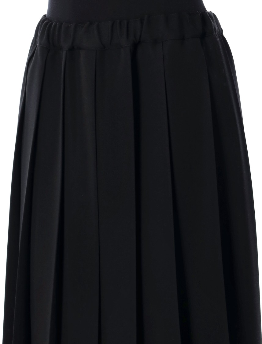 Shop Comme Des Garçons Pleated Midi Skirt