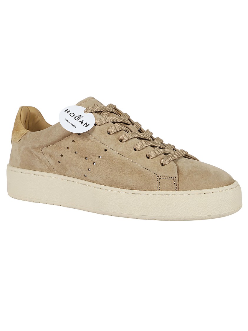 Hogan H672 Soft Suede Sneakers In Pink