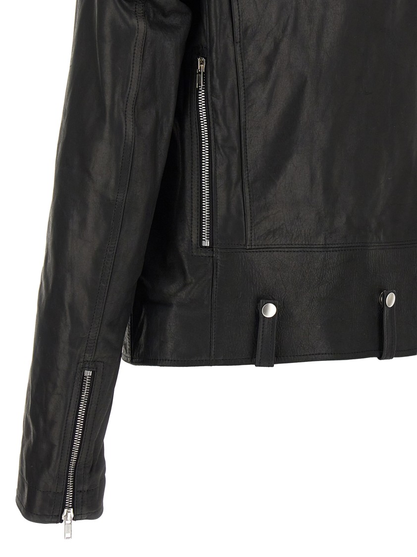 Rick Owens Bauhaus Stooges Leather Jacket In Black