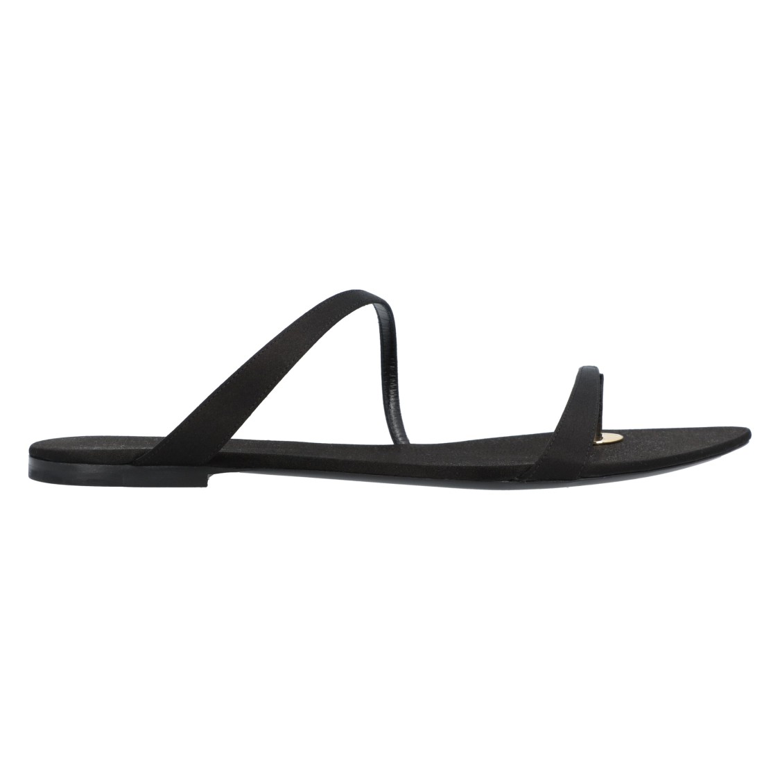 Saint Laurent Tanger Slide Sandals In Black