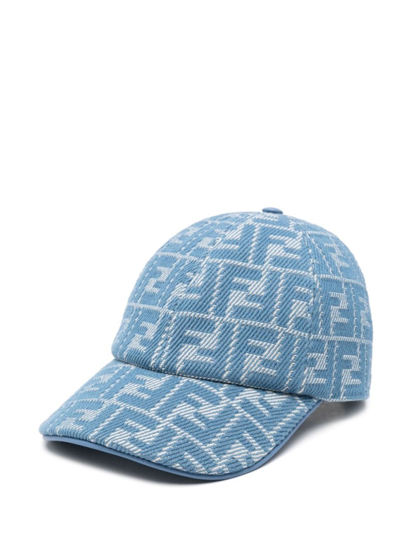 Fendi Indigo Ff Jacquard Cape In Blue