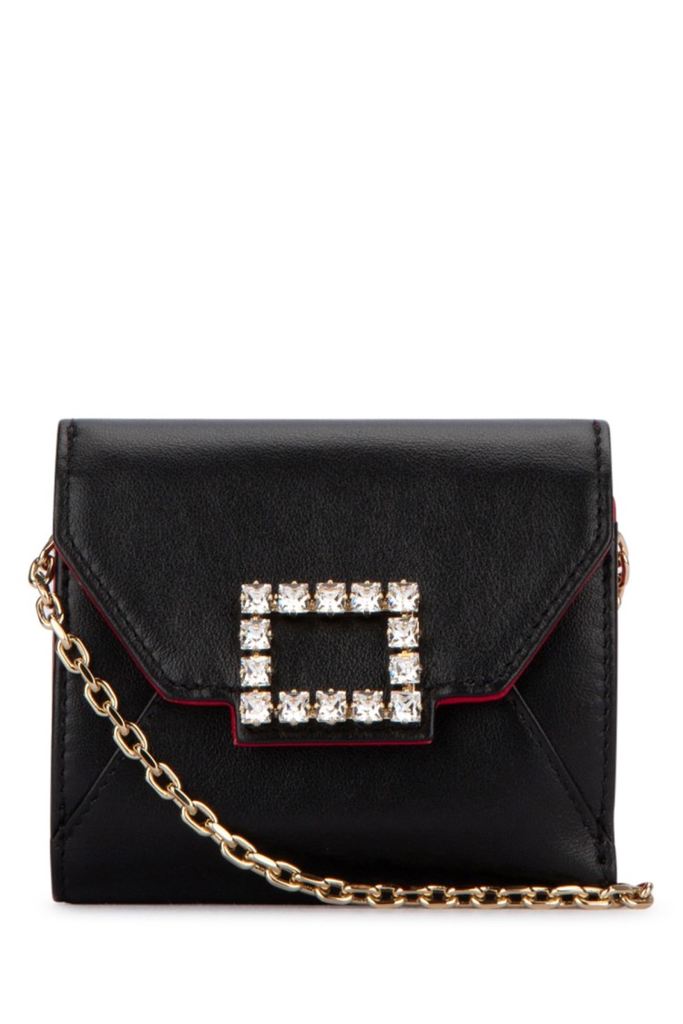 Roger Vivier Structured Handbag With Flap Closure In Black