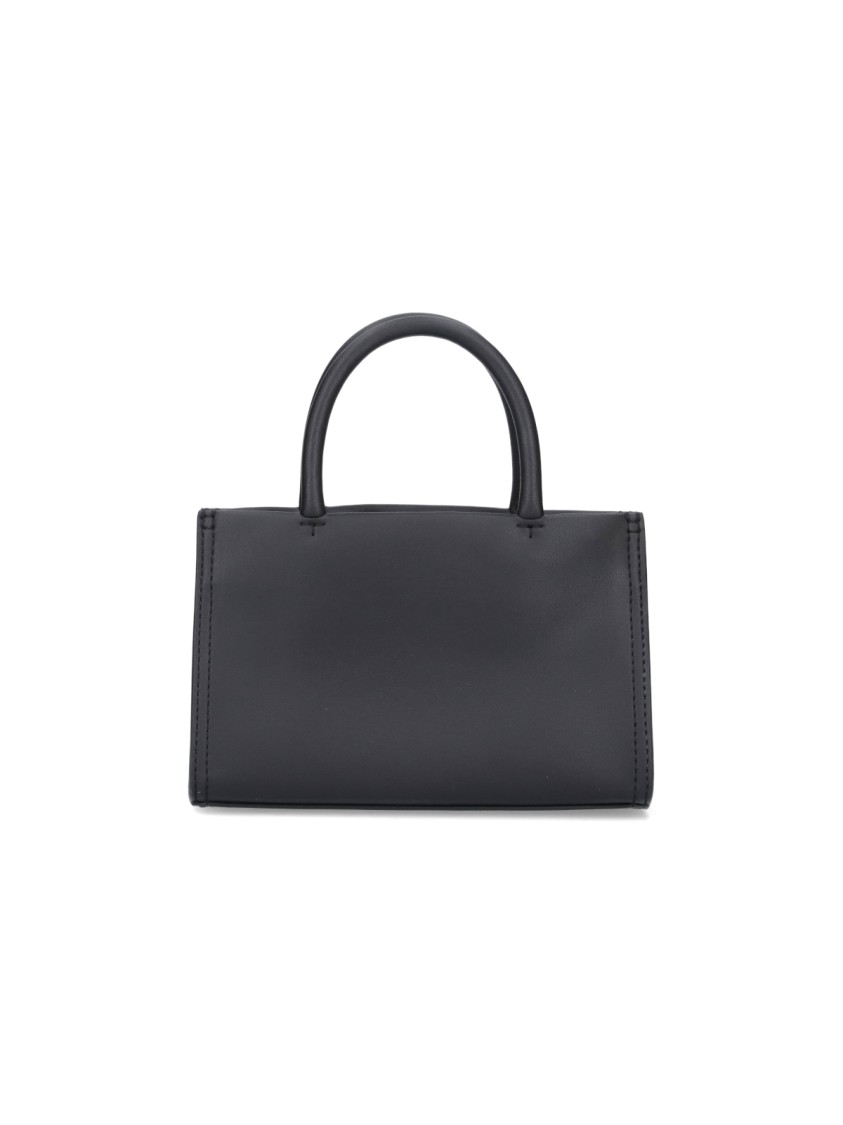 Tory Burch Mini "ella" Bag In Black Biotex™ Fabric