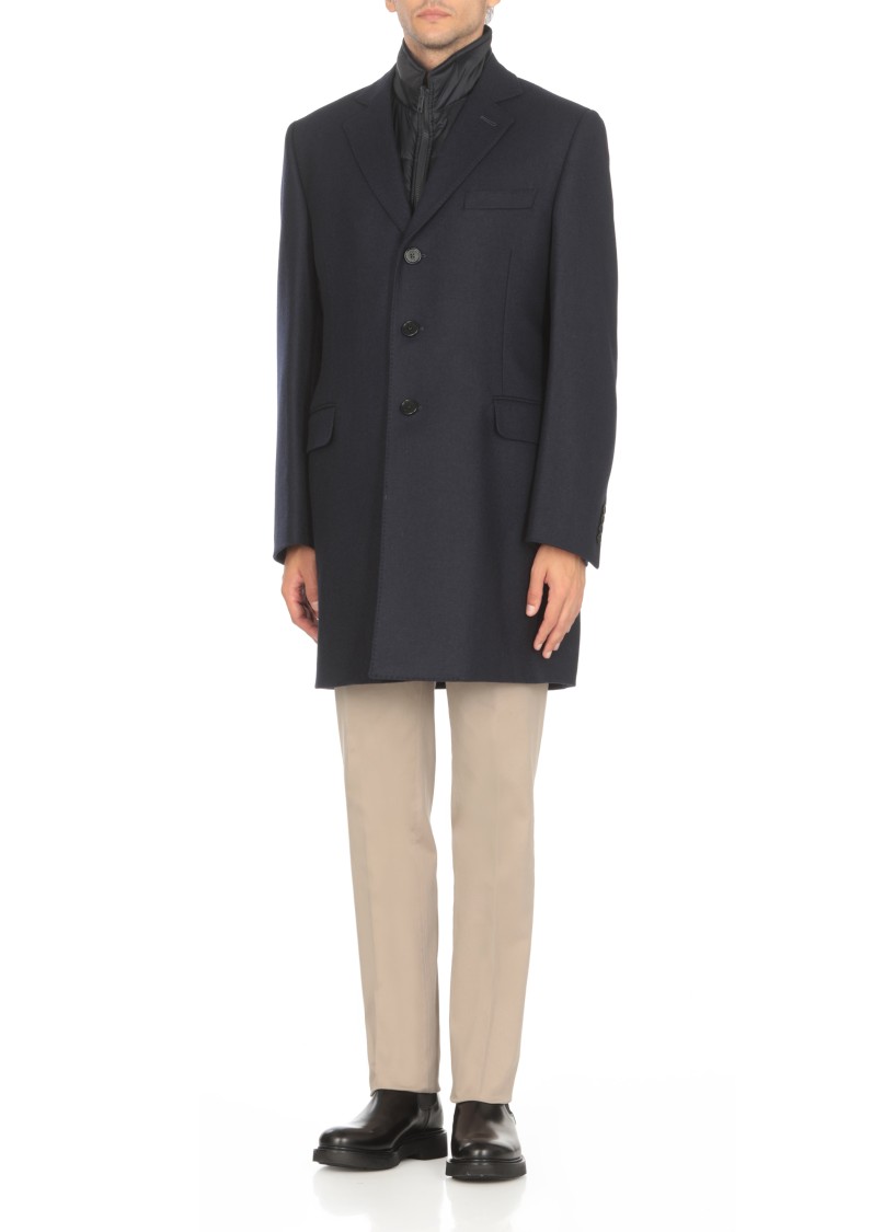 Fay Cappotto Monopetto Easy Db In Blue