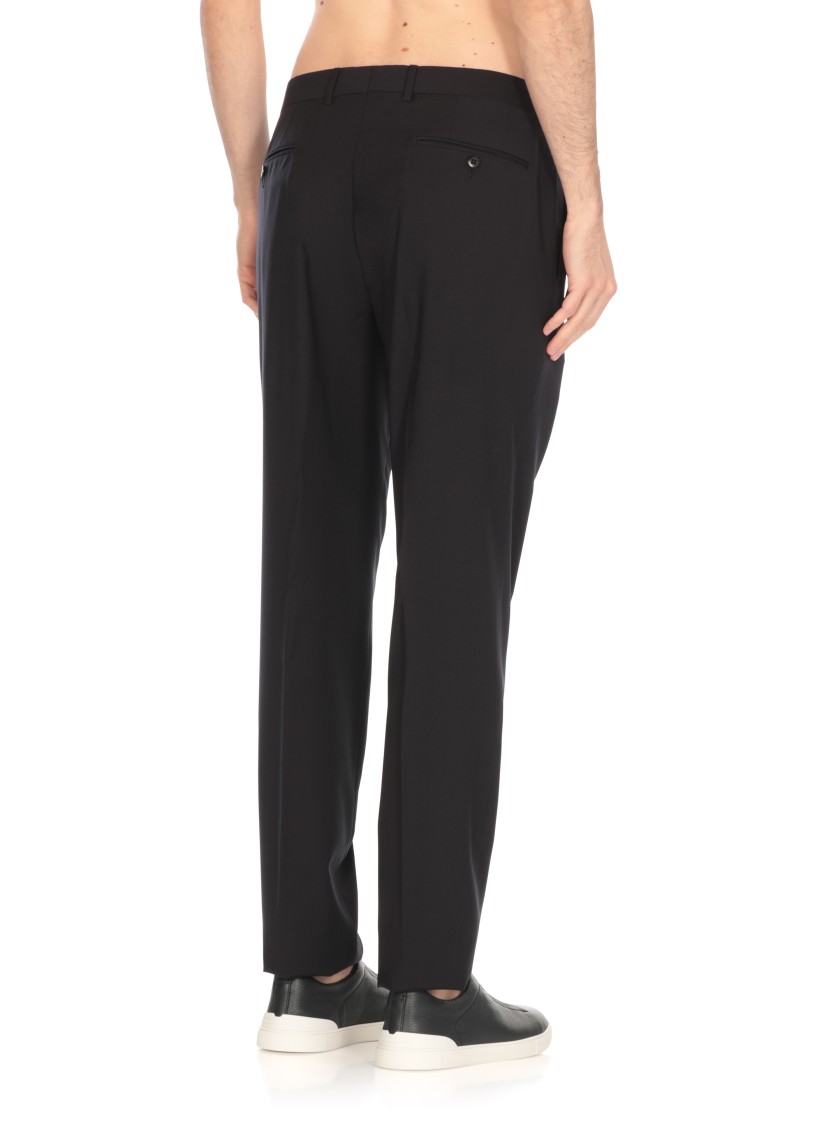 ZEGNA ZEGNA DARK BLUE WOOL PANTS