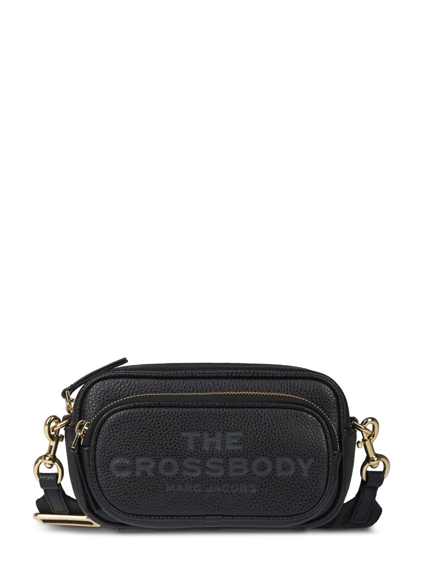 Marc Jacobs Textured Leather Crossbody Bag With Gold-tone Hardware In Black