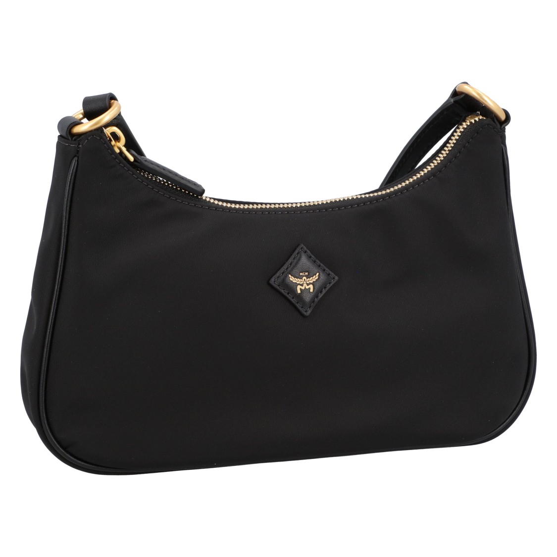 Mcm Aren Duo Hobo In Recycled Nylon And Visetos In Black