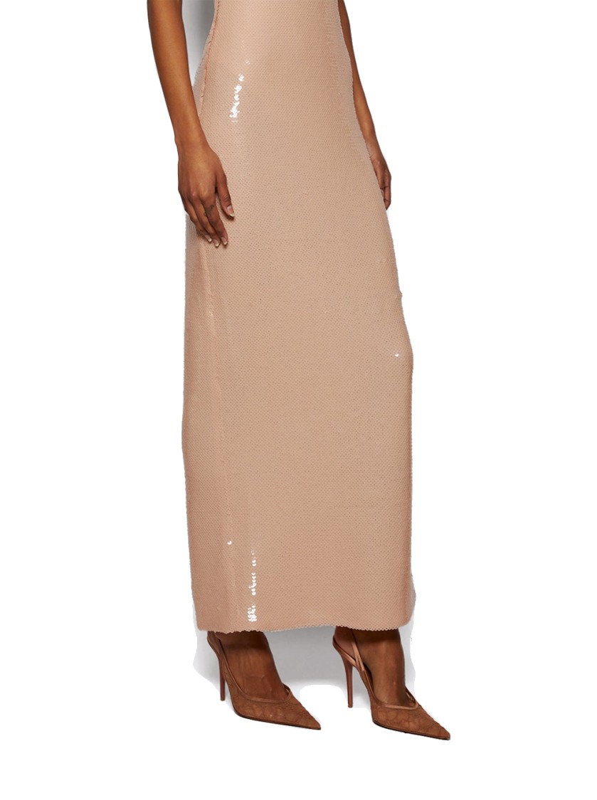 Amina Muaddi 105mm Anok Pumps In Neutral