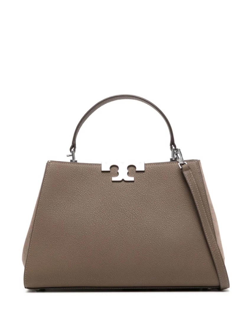 Tory Burch Eleanor Pebbled Satchel In Brown