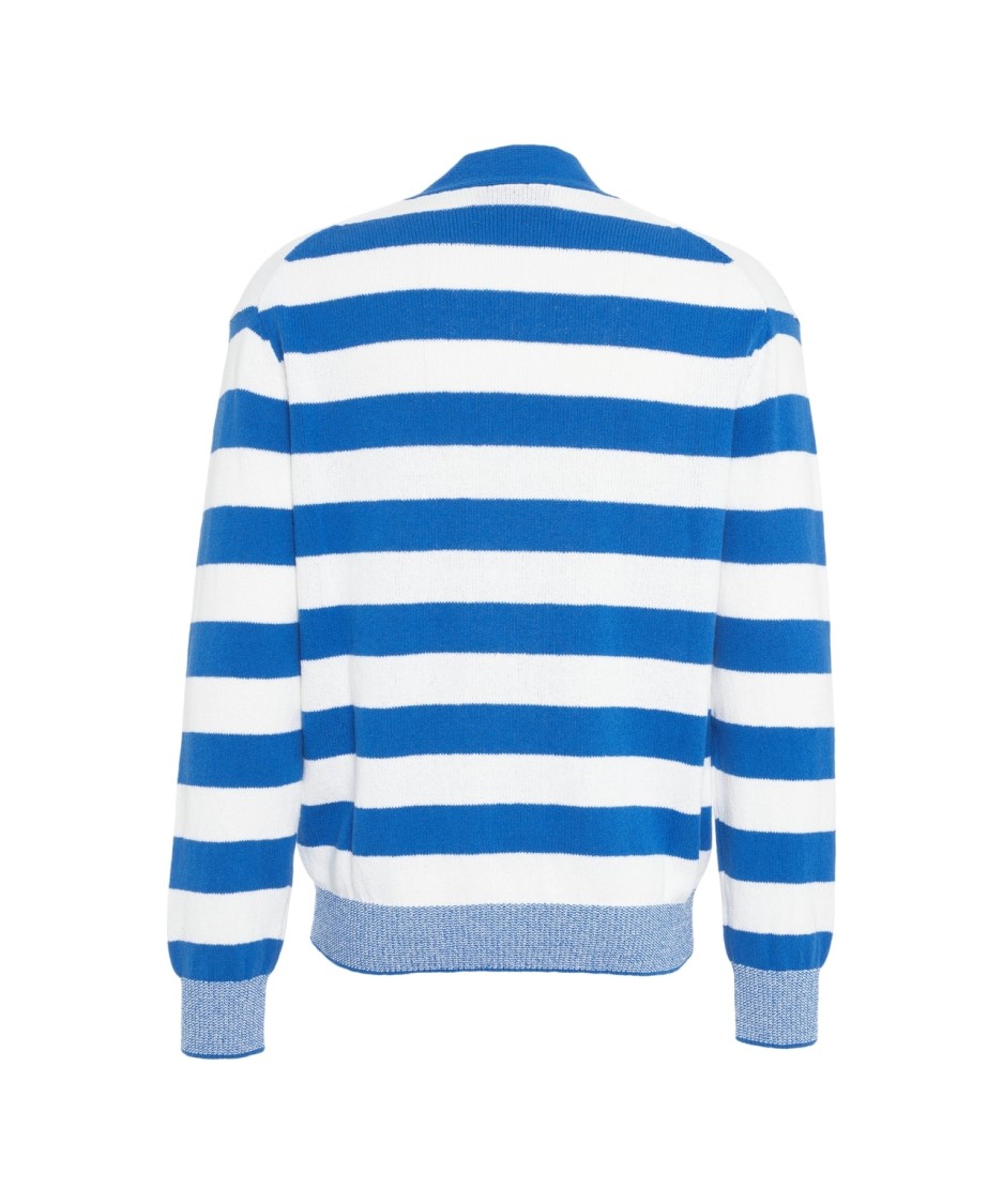 AMARANTO AMARANTO V-NECK CLASSIC STRIPED CARDIGAN 