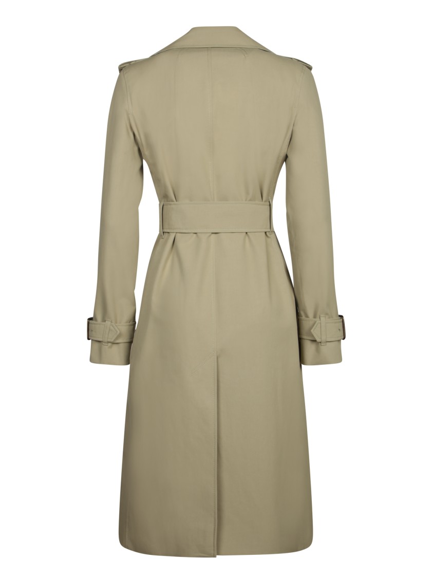 Burberry Timeless Beige Trench Coat With Double-breasted Design In Green