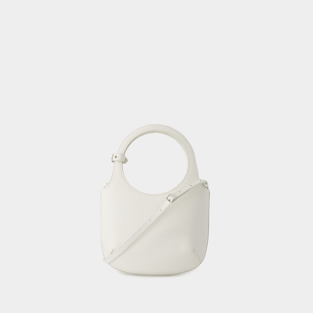 Courrèges Holy Leather Top Handle Bag In Neutrals