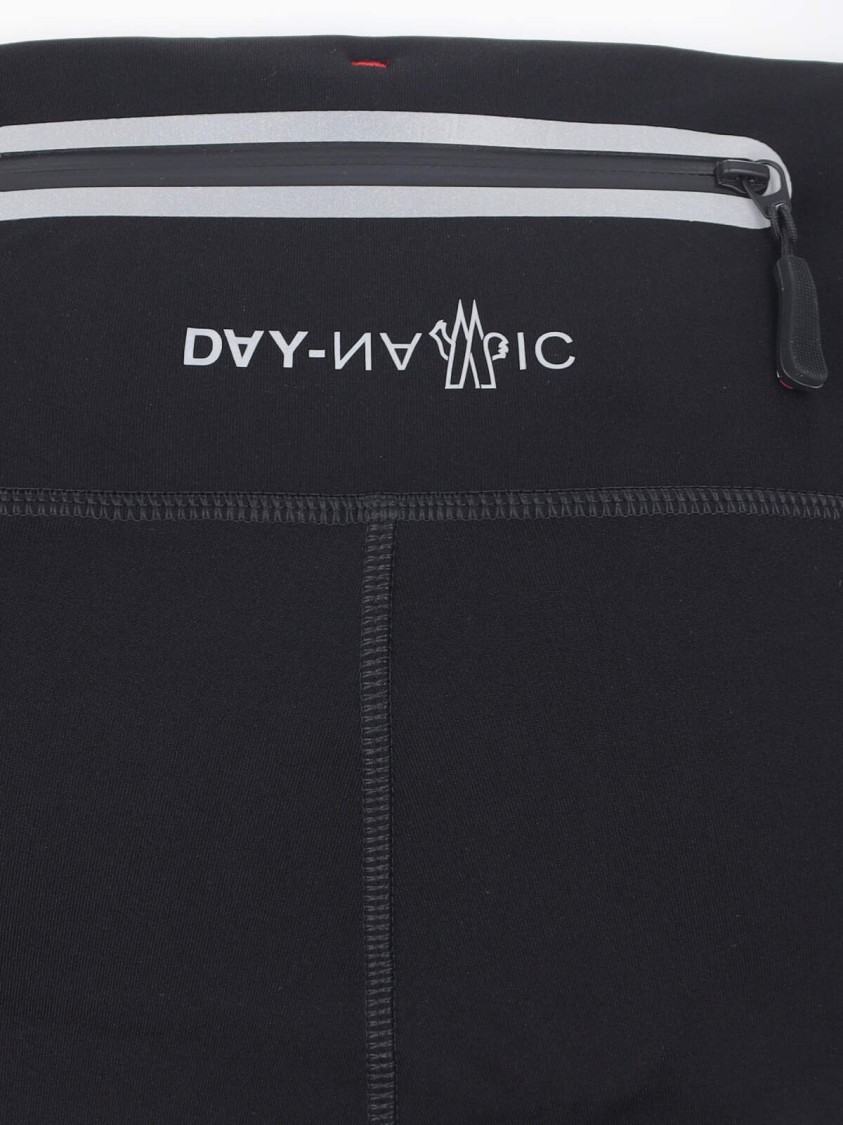 Shop Moncler Grenoble Studded Leggings In Black Stretch Nylon