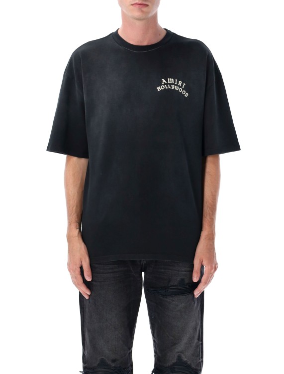 Amiri Hollywood Graphic Oversized T-Shirt With Ribbed Crew