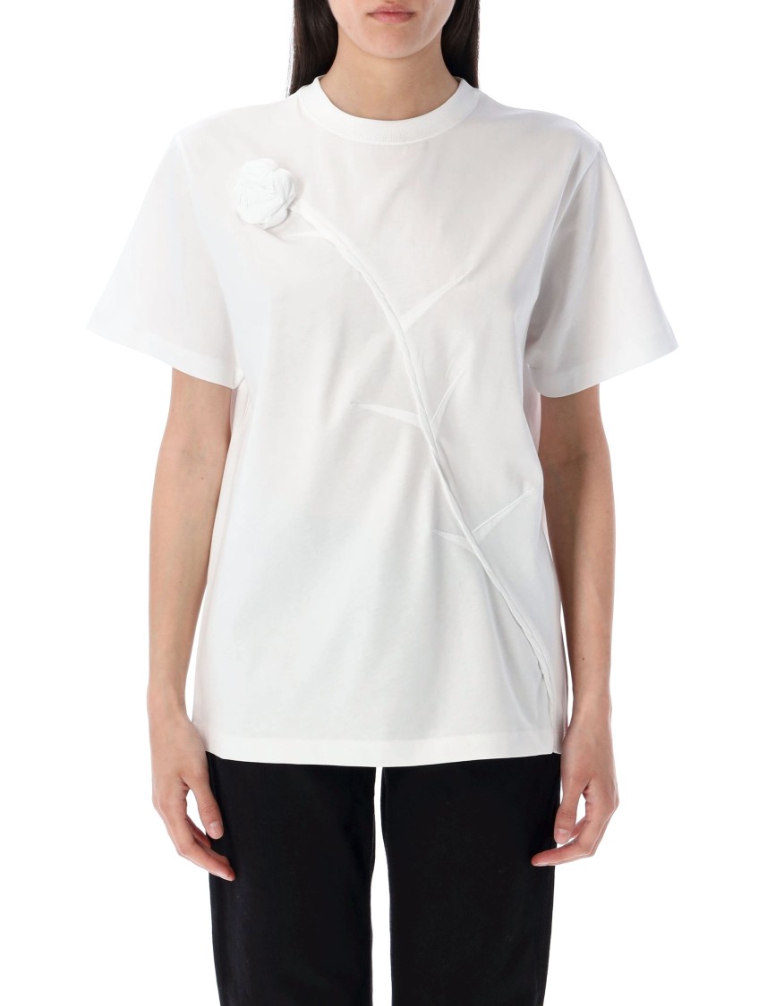 Coperni Floral Embellished Round Neck T-shirt