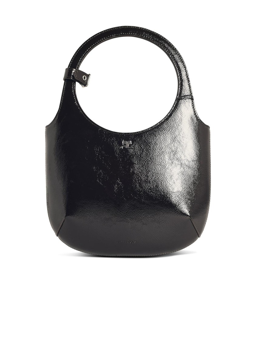 Courrèges Borsa A Mano Holy In Naplack In Black