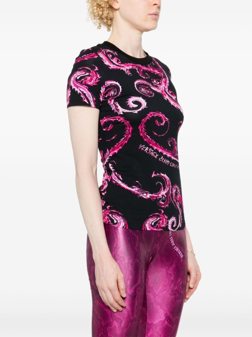 Versace Jeans Couture Chromo Couture T-shirt In Black