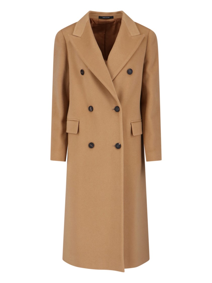 Tagliatore Jole Coat Midi Cashmere - Brown In Brown