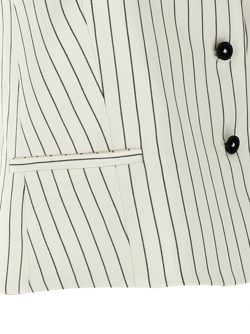 Loulou Studio Vest Adjustable Back Strap Front Pockets
