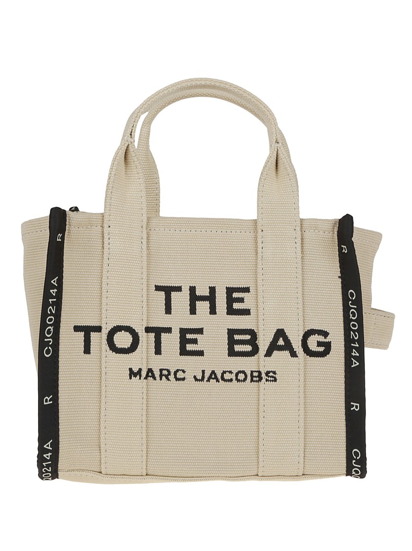 Marc Jacobs Cotton Canvas Small Tote With Adjustable Shoulder Strap In Neutrals