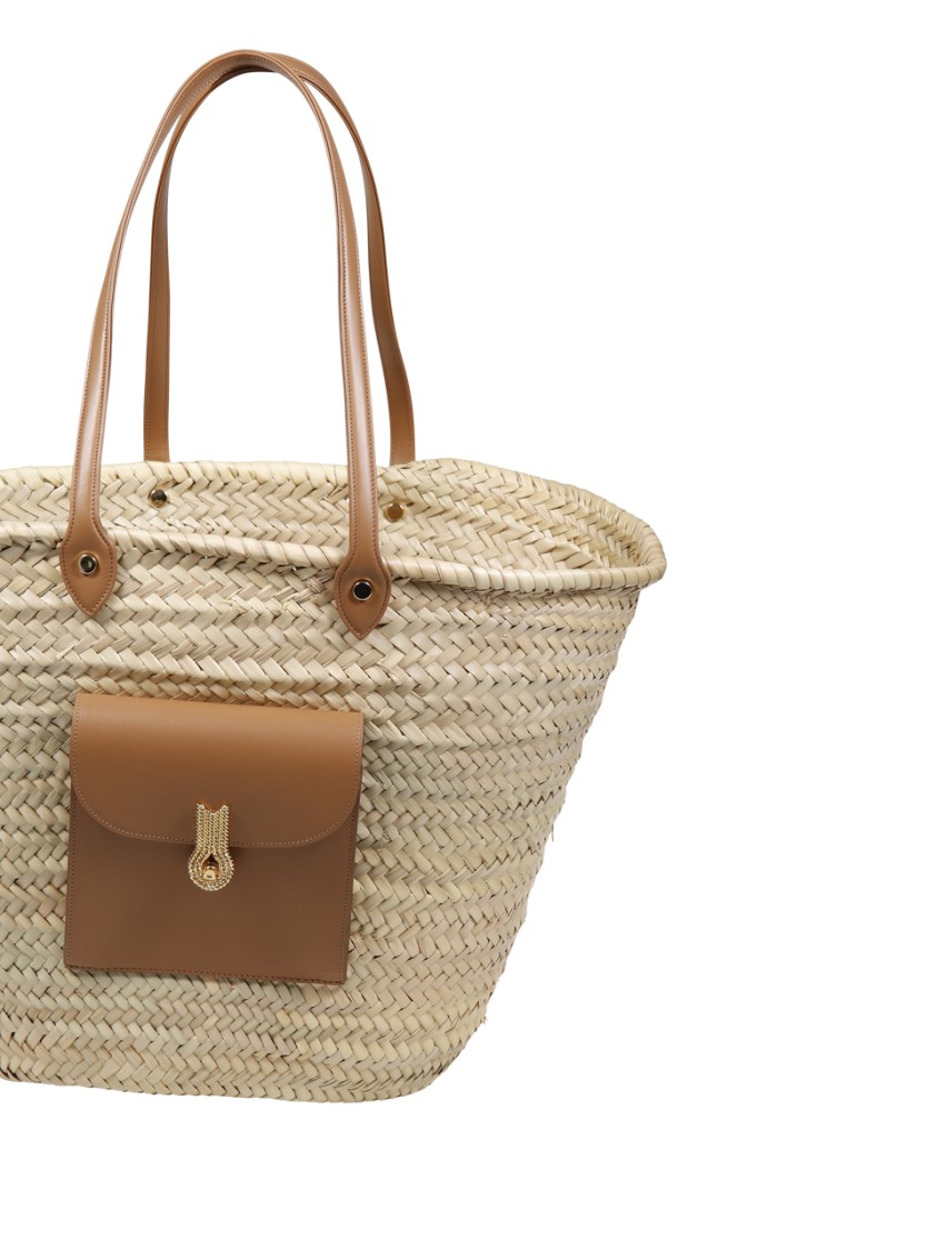 Amato Daniele Queen Basket Long Handles Bag In Neutrals
