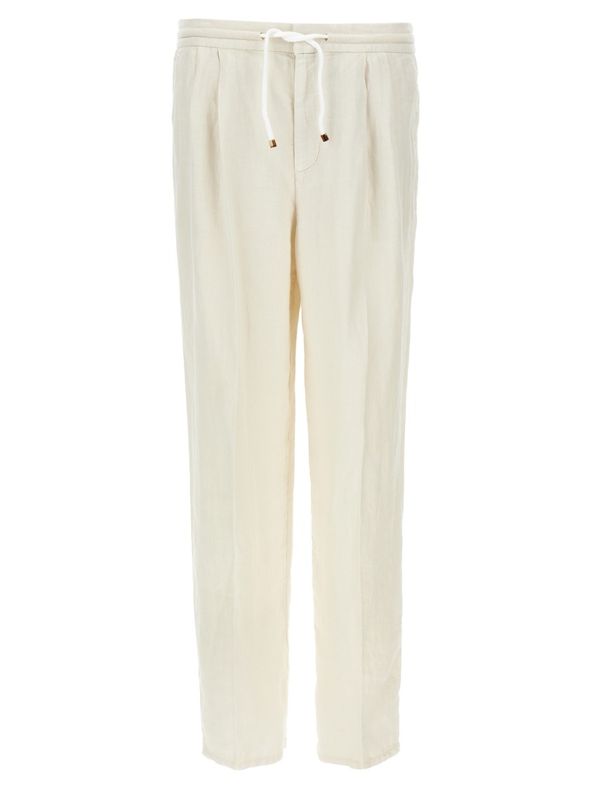 Brunello Cucinelli Corduroy Trousers In White