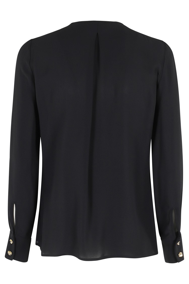 Shop Elisabetta Franchi Lace Blouse In Black
