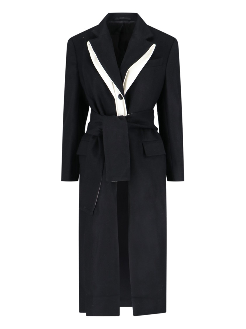 Eudon Choi Single-breasted Midi Coat In Black