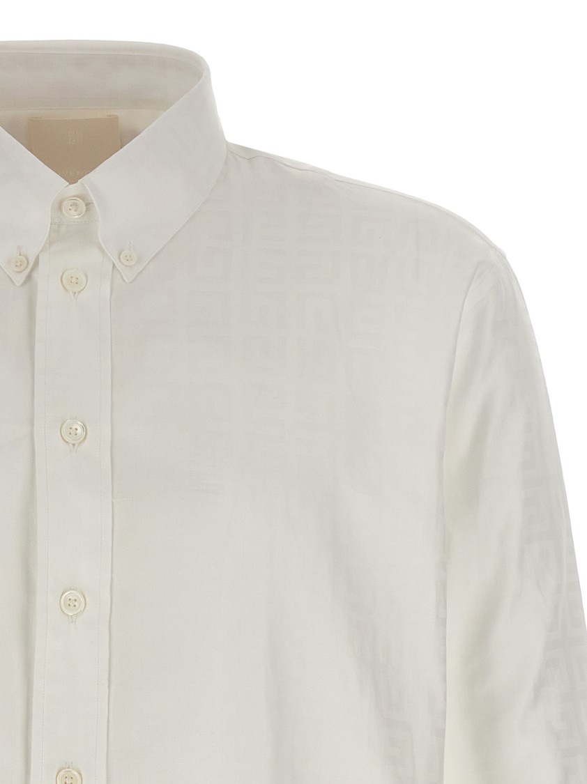 Givenchy Grey 4g Shirt In White