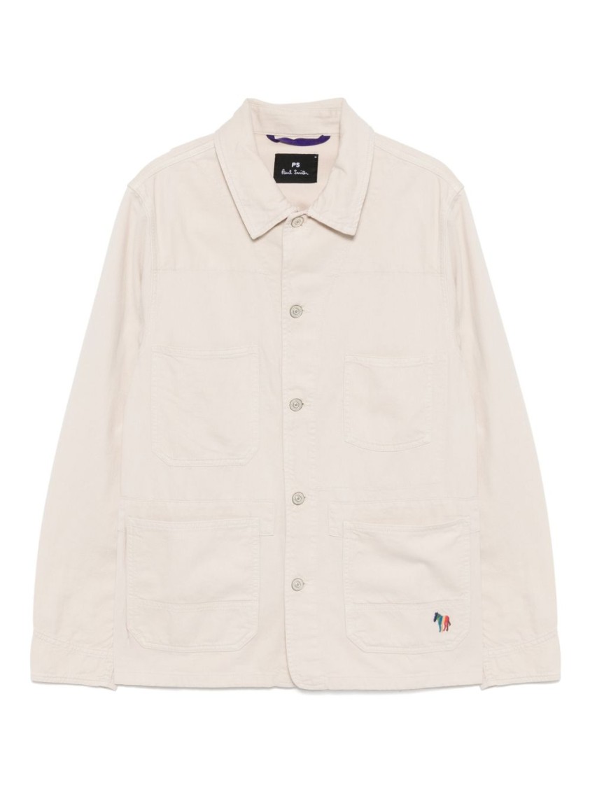 Paul Smith Utility Jacket Workwear Four Pockets In Neutral