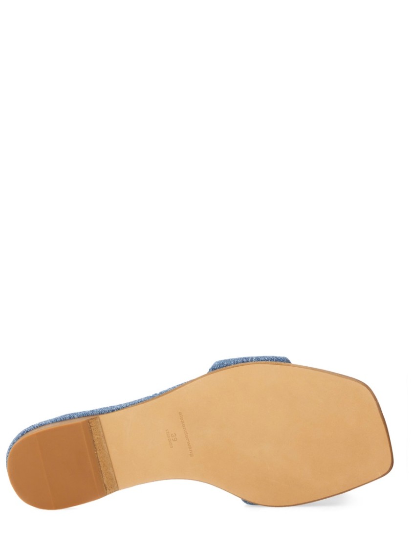 Alexander Wang Vy Pool Sandal In Denim In Blue