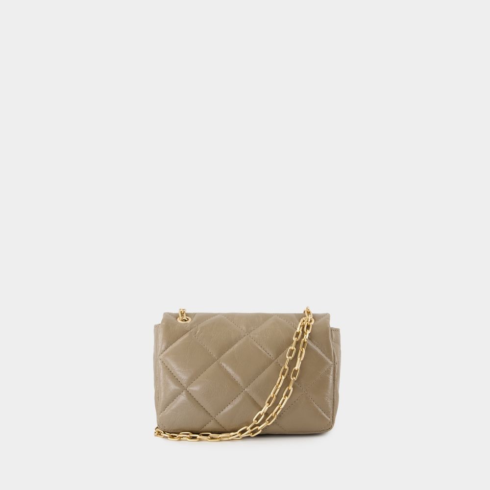 Vanessa Bruno Moon Medium Handbag - Leather - Brown In Brown